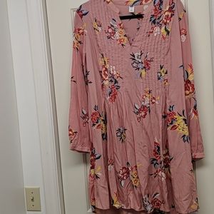NEW Old Navy Pink Floral Swing dress/top size L
